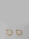 Celine Women Asymmetric Hoops In Gold