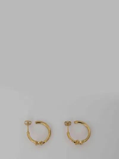 Celine Women Asymmetric Hoops In Gold