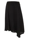 Celine Women Asymmetric Skirt In Black