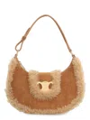 Celine Ava Media Handbag In Camel