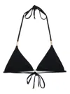 Celine Triomphe Triangle Top In Matte Jersey In Black