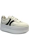 Celine Women Block Leather Sneakers In White