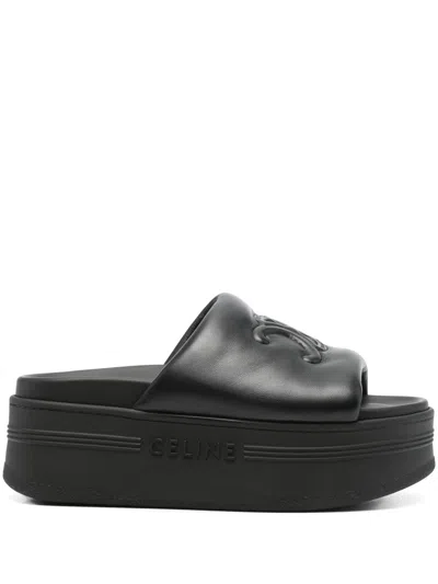 Celine Women Block Platform Sandalo In Multicolor