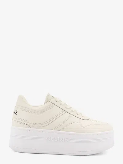 Celine Women Block Sneakers Low-top Leather Sneakers In Neutral