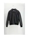 Celine Aviator Blouson Jacket In Soft Lambskin In Black