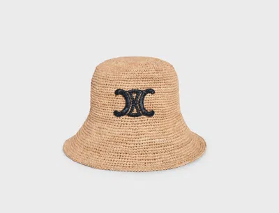 Celine Women Bob Rafia Hat In White