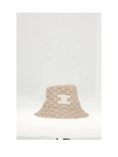 Celine Women Bob Triomphe Brode Monogramme In Neutral