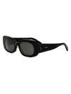 Celine Bold 3 Dots Grey With Light Mirror Sport Ladies Sunglasses Cl40287u 01a 51 In Shiny Black Smoke