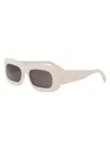 Celine Bold 3 Dots Acetate Rectangle Sunglasses In Ivory