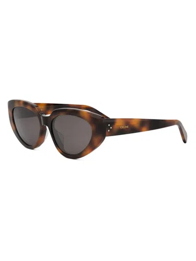 Celine Women's Bold 3 Dots 54mm Cat-eye Sunglasses In Brown