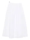 Celine Women Broderie Anglaise Midi Skirt In White
