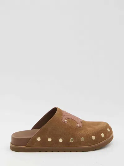 Celine Women Brown Pitea Clogs