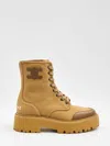 Celine Lace-up Boot With Thick Sole In Brown