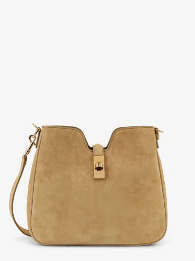 Celine Women Camilla 16 Suede Crossbody Bag In Brown