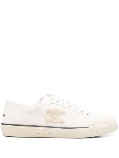 Celine Women Triomphe Canvas Sneakers In Multi