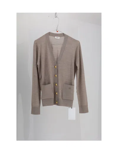 Celine Women Cardigan Triomphe In Brown