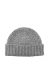 Celine Triomphe Beanie In Cashmere And Silk In Gray