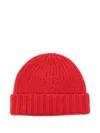 Celine Triomphe Beanie In Cashmere And Silk In Red