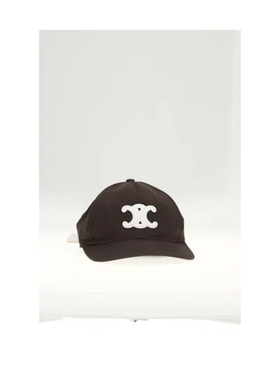 Celine Women Casquette Baseball Triomphe In Black