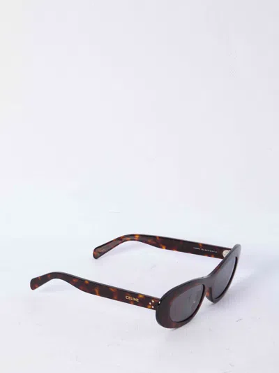 Celine Women Cat Eye Sunglasses In Brown