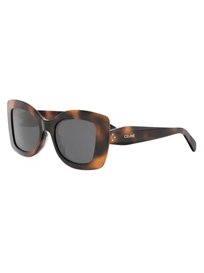 Celine Women's  3 Dots 52mm Geometric Sunglasses In Brown