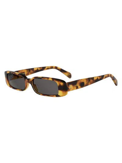 Celine Ete  3 Dots 53mm Rectangular Sunglasses In Brown