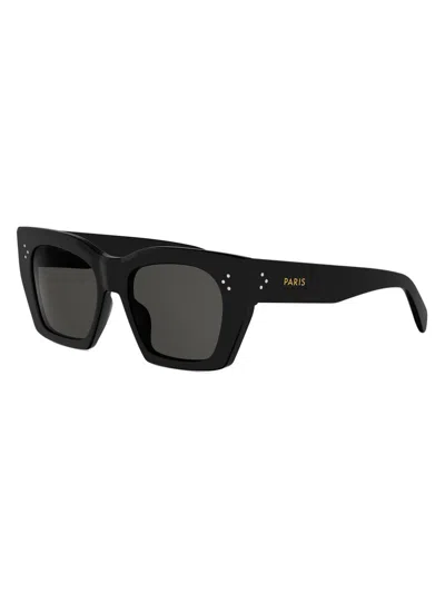 Celine Women's  3 Dots 53mm Tortoiseshell Square Sunglasses In Black
