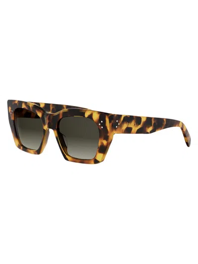 Celine Women's  3 Dots 53mm Tortoiseshell Square Sunglasses In Brown