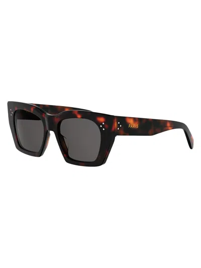 Celine Women's  3 Dots 53mm Tortoiseshell Square Sunglasses In Brown