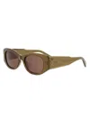 Celine Rectangular S329 Sunglasses In Acetate In Green