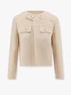 Celine Women Cropped Jacket In Cream