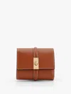 Celine Small Logo Trifold Wallet In Brown