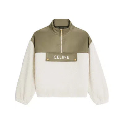 Pre-owned Celine Women's  Cashmere Shearling Jacket In Grege/khaki