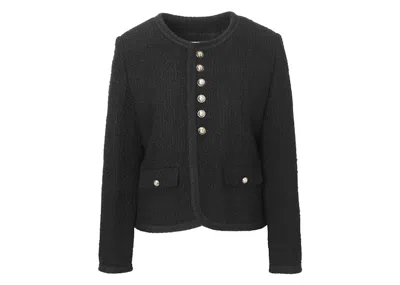 Pre-owned Celine Women's  Chasseur Bouclette Natte Jacket In Black