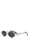 Celine Cl40254u 16a Metal Triomphe 16a Silver Sunglasses In Silver