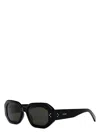 Celine Bold 3 Dots Square Acetate Sunglasses In Shiny Black