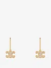 Celine Women Rhinestone Earrings In Gold