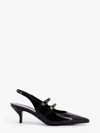 Celine Women Judy Leather Double Strap Mary Jane Slingback In Black