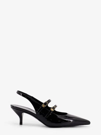 Celine Women  Judy Patent Leather Slingback Pumps In Black