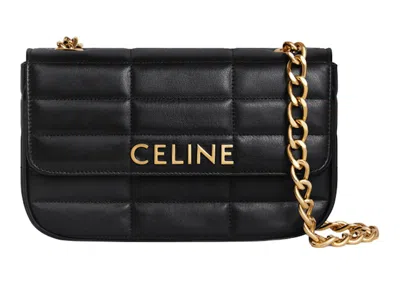 Pre-owned Celine Women's  Matelasse Chain Shoulder Bag Quilted In Black