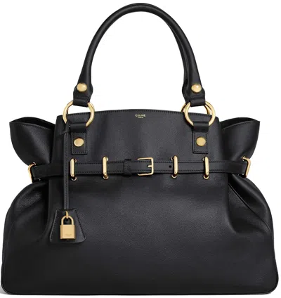 Pre-owned Celine Women's  Medium Antia Bag In Supple Calfskin In Black