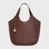 Celine Meo Leather Shoulder Bag In Brown