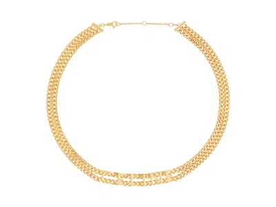 Pre-owned Celine Women's  Necklace In Brass With Finish Gourmette In Gold