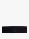 Celine Triomphe-patch Wool Headband In Black