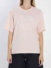 Celine Crew Neck T-shirt In Pink
