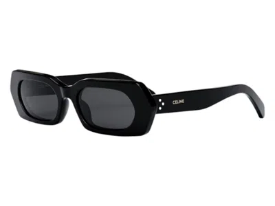 Pre-owned Celine Women's  Rectangle Sunglasses In Black (cl40243i 01a)