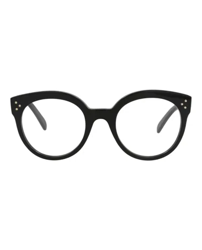 Pre-owned Celine Women's  Roundframe Acetate Optical Frames In Brown Brown Transparent (cl50100i/54/045)