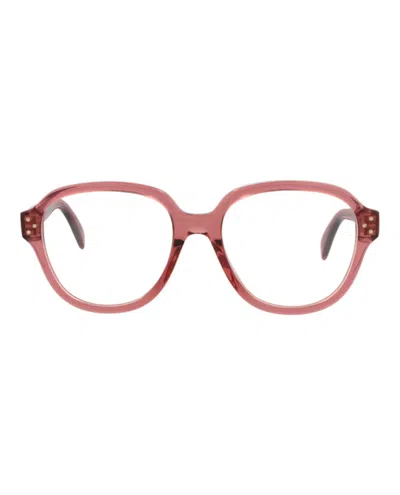 Pre-owned Celine Women's  Roundframe Acetate Optical Frames In Havana Havana Transparent (cl50107i/54/052) In Brown