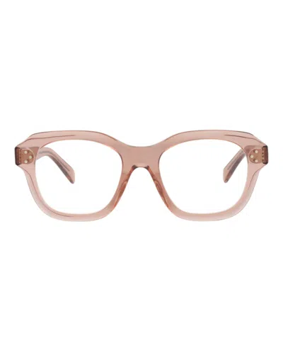 Pre-owned Celine Women's  Roundframe Acetate Optical Frames In Lilac Lilac Transparent (cl50123i/48/078)