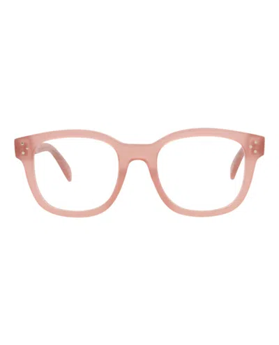 Pre-owned Celine Women's  Roundframe Acetate Optical Frames In Violet Violet Transparent (cl50100i/54/081)